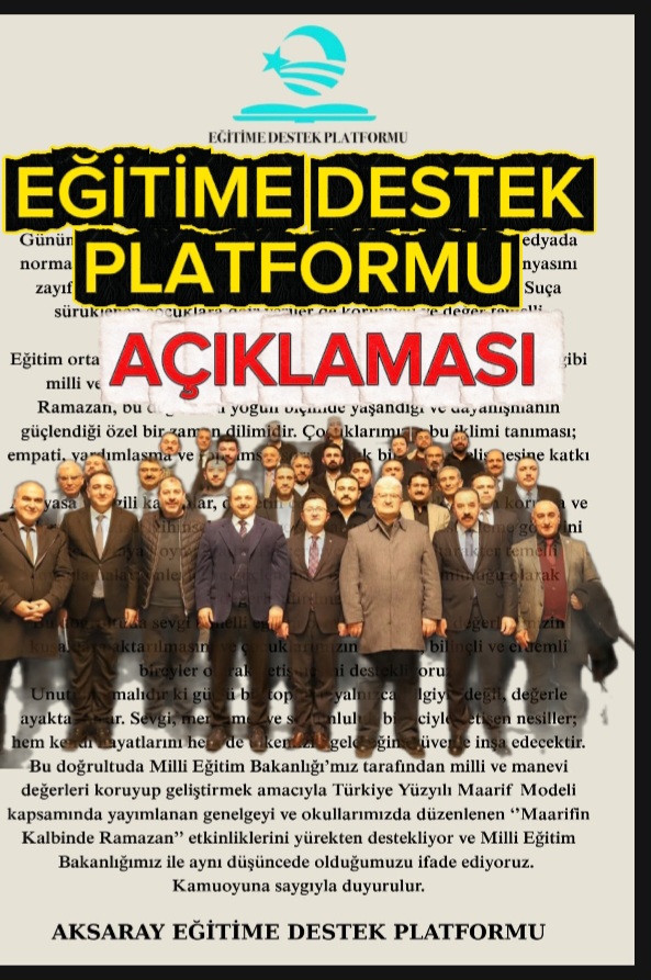 PLATFORMDAN BAKANA DESTEK AÇIKLAMASI 